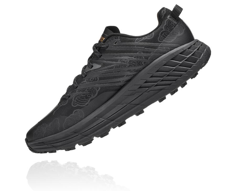 Hoka One One トレイルシューズ レディース 黒/ゴールド - スピードゴート4 人民元 - VY8463109